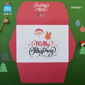 (몽스쿨)DM0001 크리스마스 봉투 레드(10개)